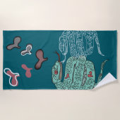 Serviette De Plage Impression de serpent (Devant)