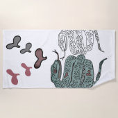 Serviette De Plage Impression de serpent (Devant)