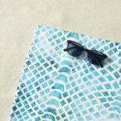Serviette De Plage Impression de serpent Turquoise Aqua (En situation)