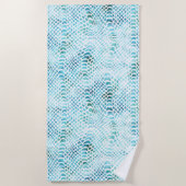 Serviette De Plage Impression de serpent Turquoise Aqua (Devant)
