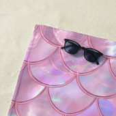 Serviette De Plage Impression de sirène rose clair (En situation)
