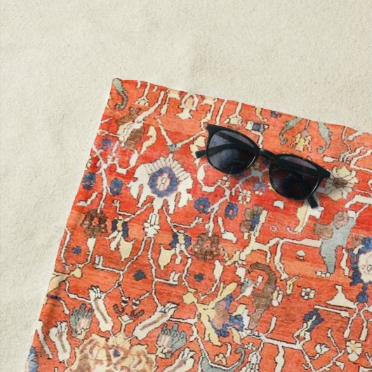 Serviette De Plage Impression de tapis de soie persan (En situation)