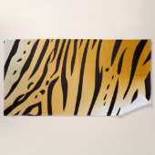 Serviette De Plage Impression de tigre (Devant)