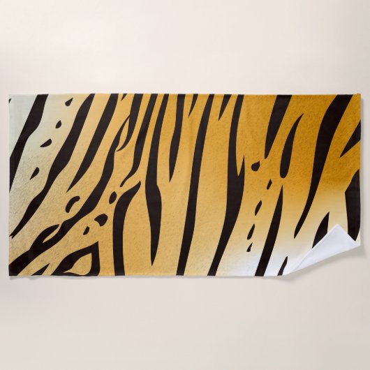 Serviette De Plage Impression de tigre (Devant)
