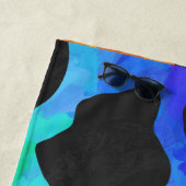 Serviette De Plage Impression de vache arc-en-ciel (En situation)