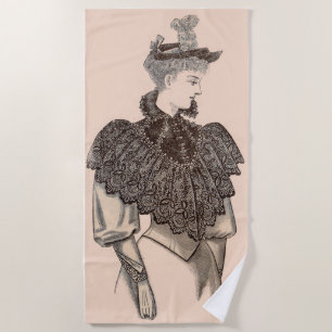 Serviette De Plage Impression féminine victorienne 1897