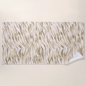 Serviette De Plage Impression Gold Zebra (Devant)