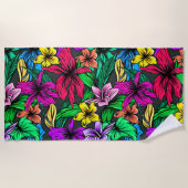 Serviette De Plage Impression hawaïenne (Devant)