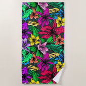 Serviette De Plage Impression hawaïenne (Devant)