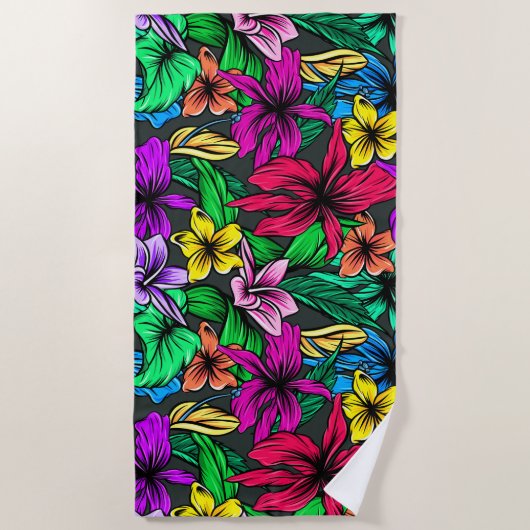 Serviette De Plage Impression hawaïenne (Devant)