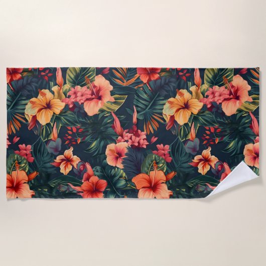 Serviette De Plage Impression hawaïenne (Devant)