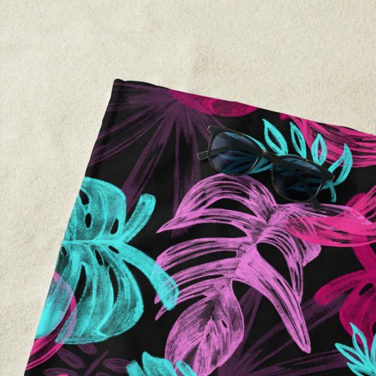 Serviette De Plage Impression hawaïenne (En situation)