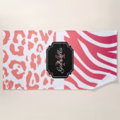 Serviette De Plage Impression Lepard / Impression Zebra (Devant)