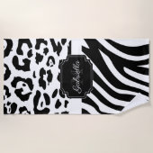 Serviette De Plage Impression Lepard / Impression Zebra (Devant)
