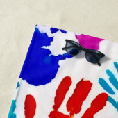 Serviette De Plage Impression manuelle colorée (En situation)