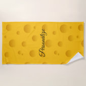 Serviette De Plage Impression personnalisée de fromage jaune suisse (Devant)