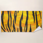 Serviette De Plage Impression tigre avec orange (Devant)