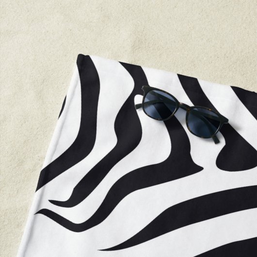 Serviette De Plage Impression Zebra (En situation)