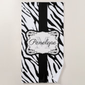 Serviette De Plage Impression Zebra (Devant)