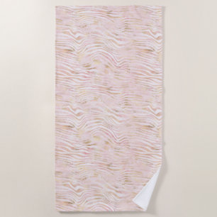 Serviette De Plage Impression Zebra Gold de Glam rose