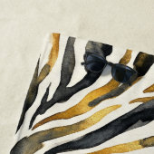 Serviette De Plage Impression zèbre noir doré (En situation)