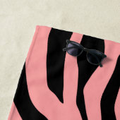 Serviette De Plage Impression Zèbre rose (En situation)
