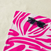 Serviette De Plage Impression zèbre rose (En situation)