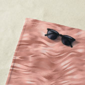 Serviette De Plage Impression Zèbre rose chic (En situation)