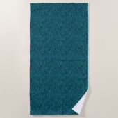 Serviette De Plage Impressionist Brush Strokes, Navy, Teal, Blue (Devant)