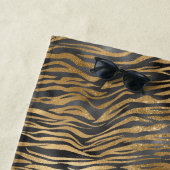Serviette De Plage Imprimante Black Glitzy Sparkle Zebra (En situation)