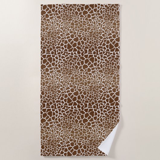 Serviette de plage imprimé girafe (Devant)