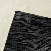 Serviette De Plage Imprimer Zebra noir (En situation)