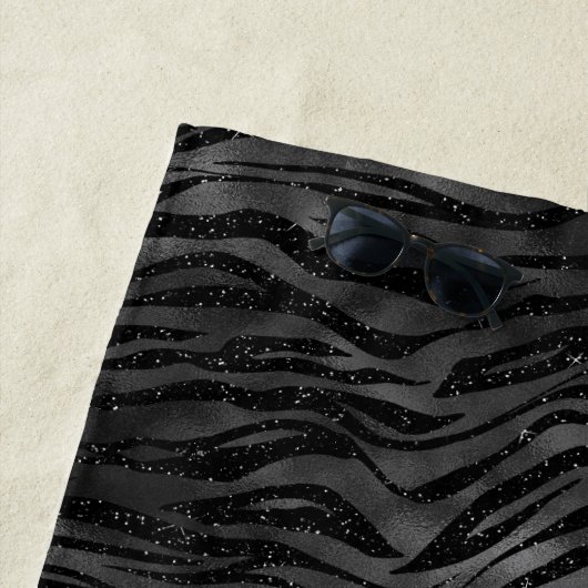 Serviette De Plage Imprimer Zebra noir (En situation)