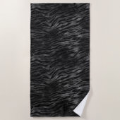 Serviette De Plage Imprimer Zebra noir (Devant)