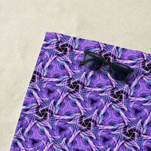 Serviette De Plage Impulsion Violet (En situation)