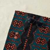 Serviette De Plage Indépendant en orange et vert (En situation)