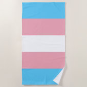 Serviette De Plage Indicateur de fierté transgenre (Devant)
