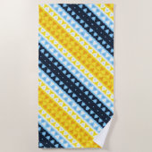 Serviette De Plage Indicateur de la fierté AroAce Super géométrique B (Devant)