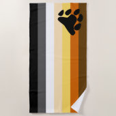 Serviette De Plage Indicateur de la fierté de l'ours (Devant)