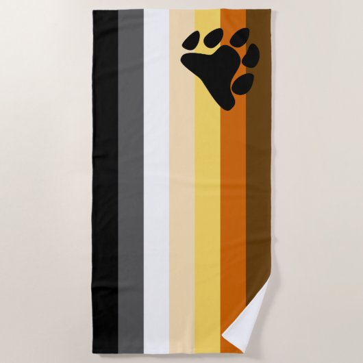 Serviette De Plage Indicateur de la fierté de l'ours (Devant)