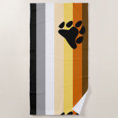 Serviette De Plage Indicateur de la fierté de l'ours (Devant)