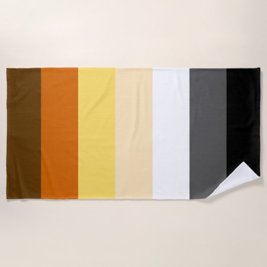 Serviette De Plage Indicateur de la fierté de l'ours cool (Devant)