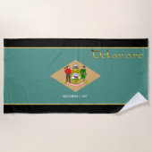 Serviette De Plage Indicateur du Delaware (Devant)