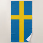 Serviette De Plage Indicateur suédois (Suède) (Devant)