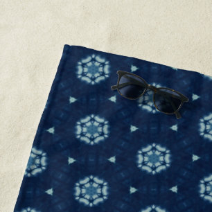 Serviette De Plage Indigo Spirit : Boho Géométrie africaine