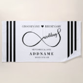 Serviette De Plage Infinité personnalisée Mariage Favoriser Cadeau Ca (Devant)