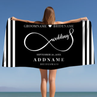 Serviette De Plage Infinité personnalisée Mariage Favoriser Cadeau Ca