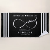 Serviette De Plage Infinité personnalisée Mariage Favoriser Cadeau Ca (Devant)
