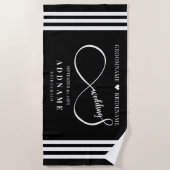Serviette De Plage Infinité personnalisée Mariage Favoriser Cadeau Ca (Devant)