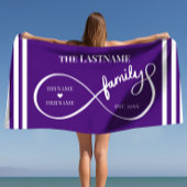Serviette De Plage Infinity Personalized Family Name and Est. Date